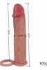 Censan Realistik Penis Kılıfı 19 cm | Esnek Silikon Uzatıcı ve Kalınlaştırıcı Kılıf | Testis Halkalı
